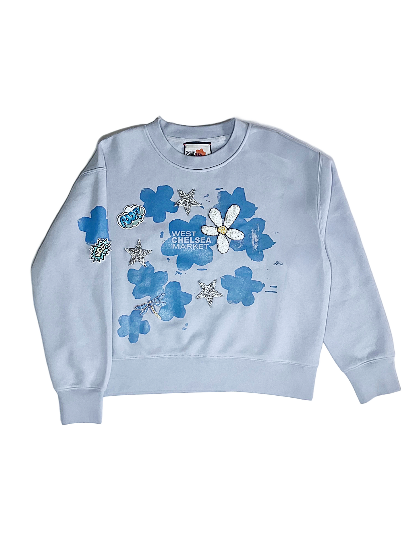 Floral and Star Spangled Sweatshirt