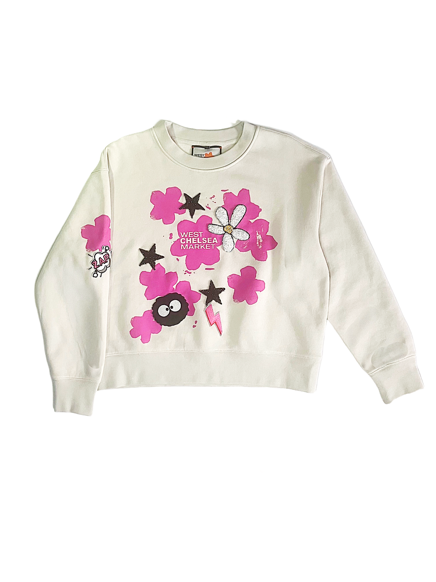 Floral and Star Spangled Sweatshirt
