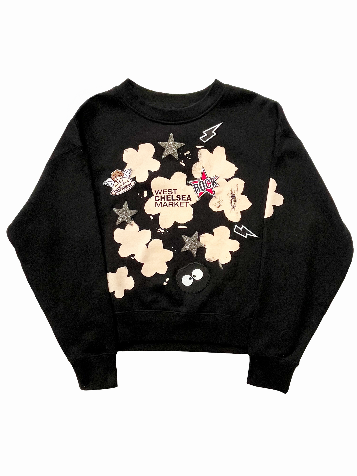 Floral and Badge Sweatshirt