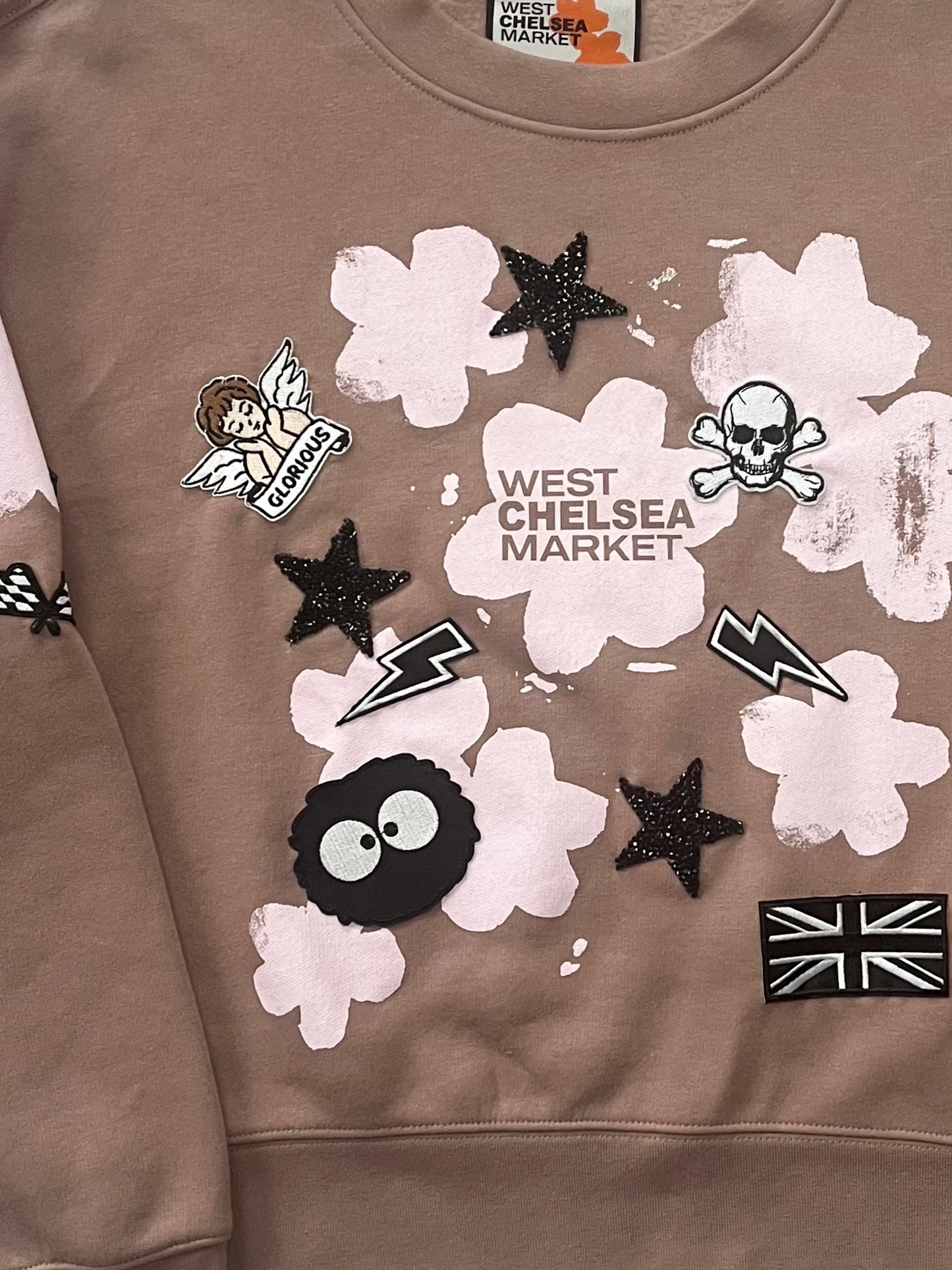 Floral and Badge Sweatshirt