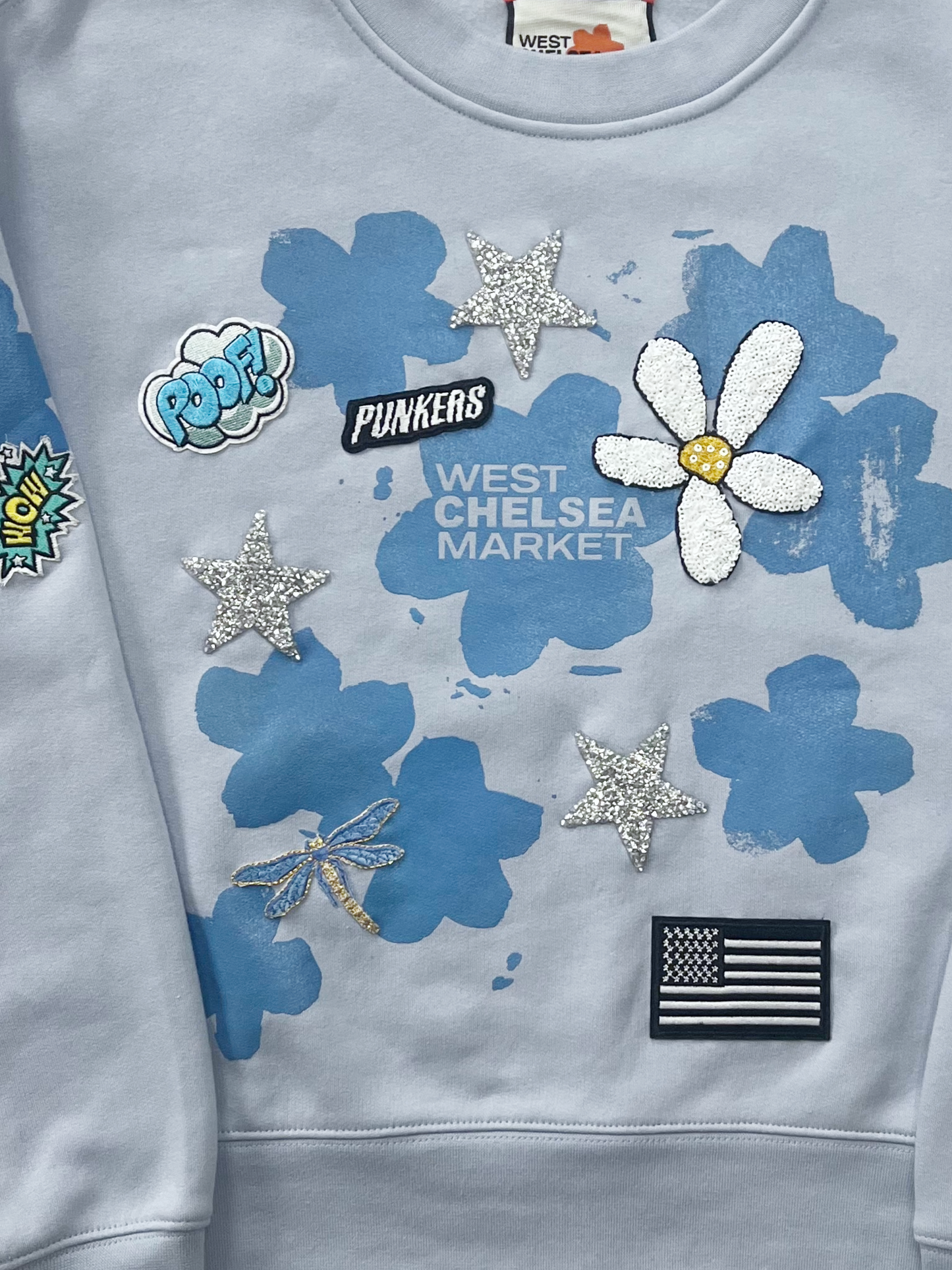 Floral and Badge Sweatshirt