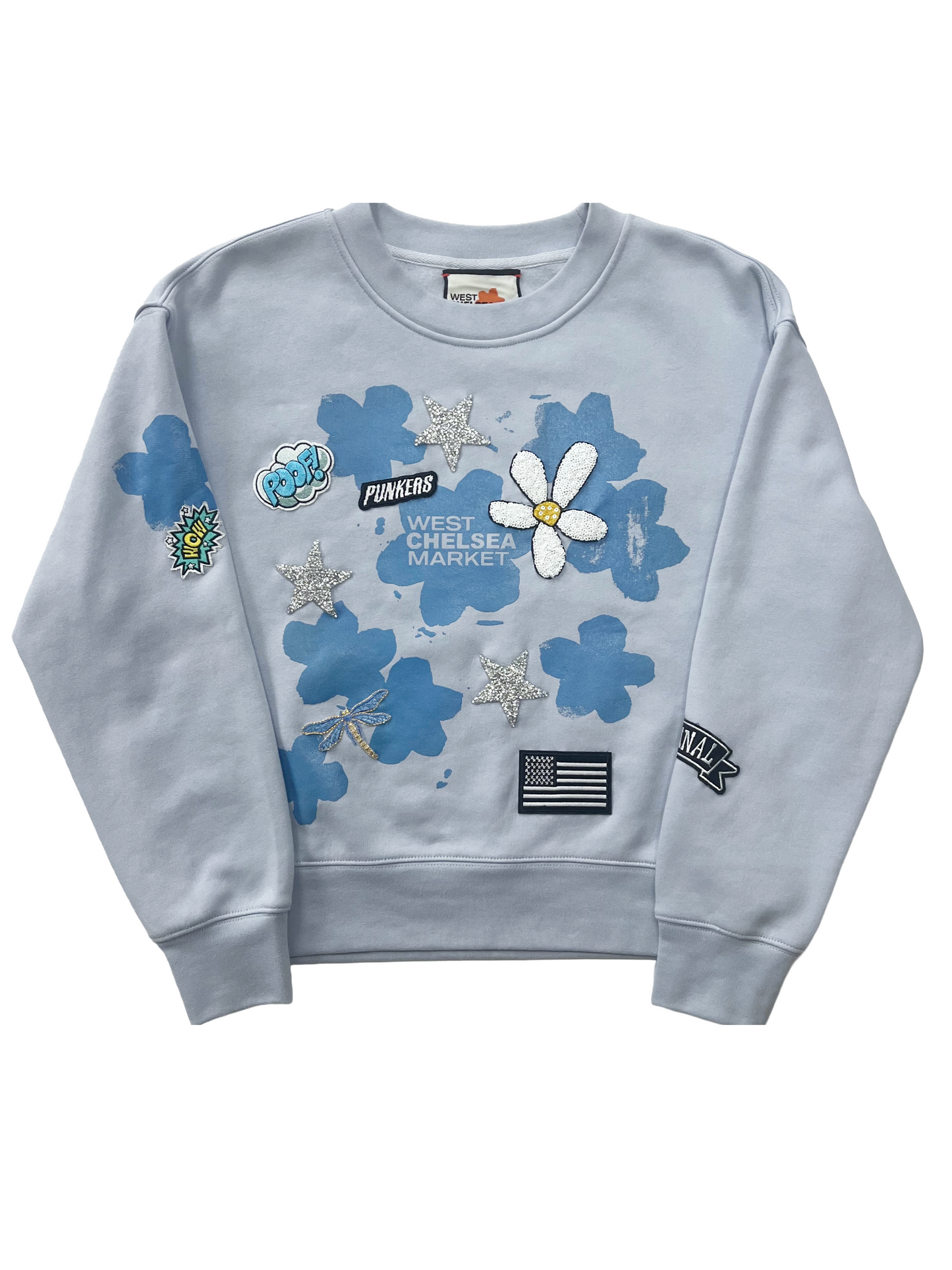 Floral and Badge Sweatshirt