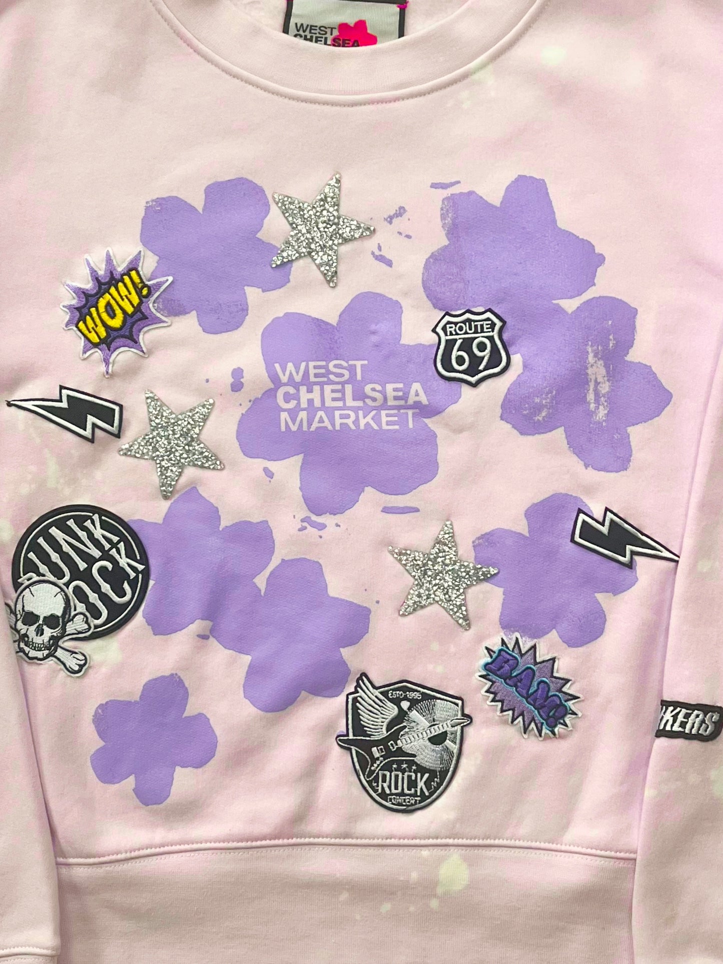 Floral and Badge Sweatshirt