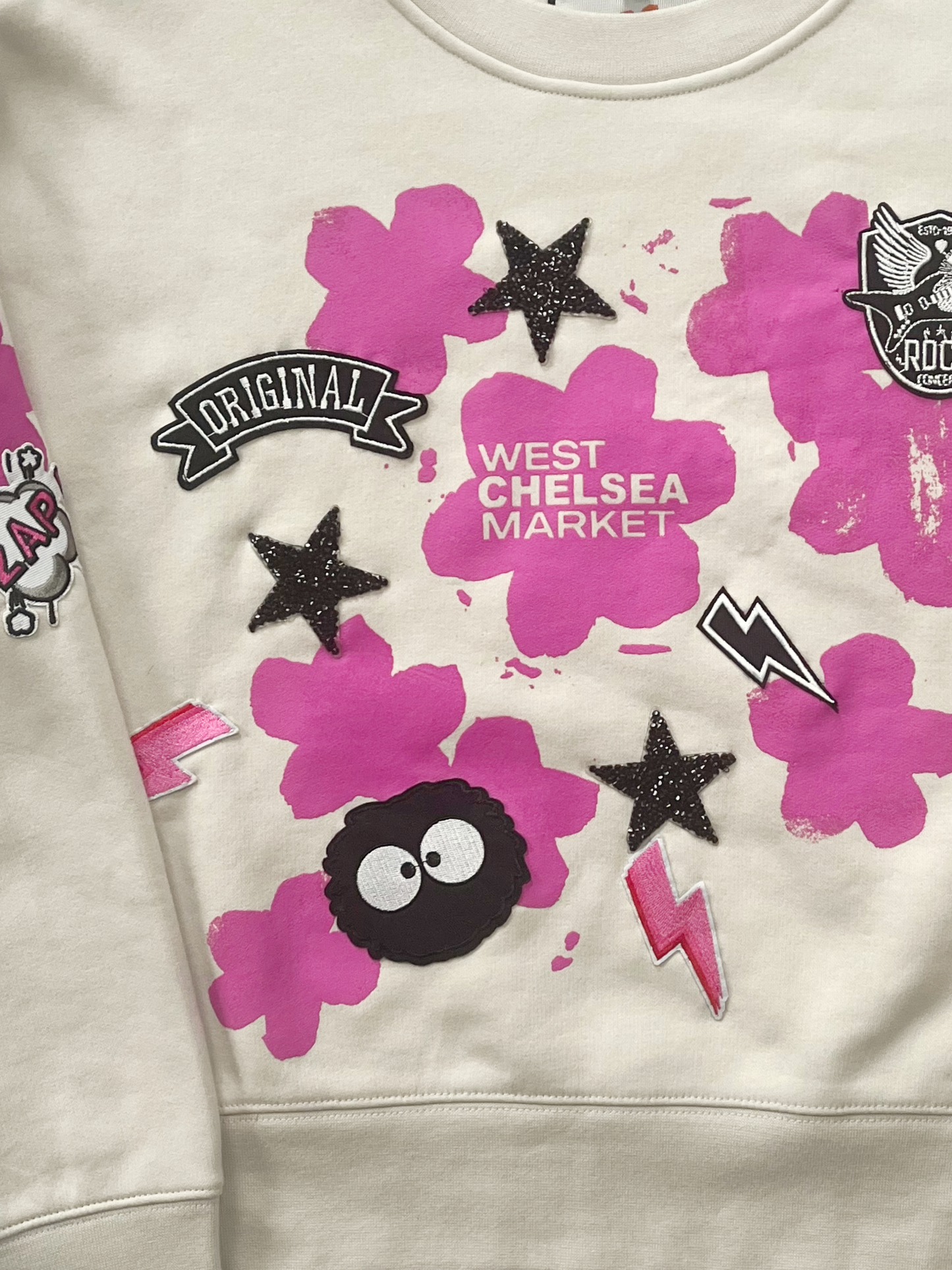 Floral and Badge Sweatshirt