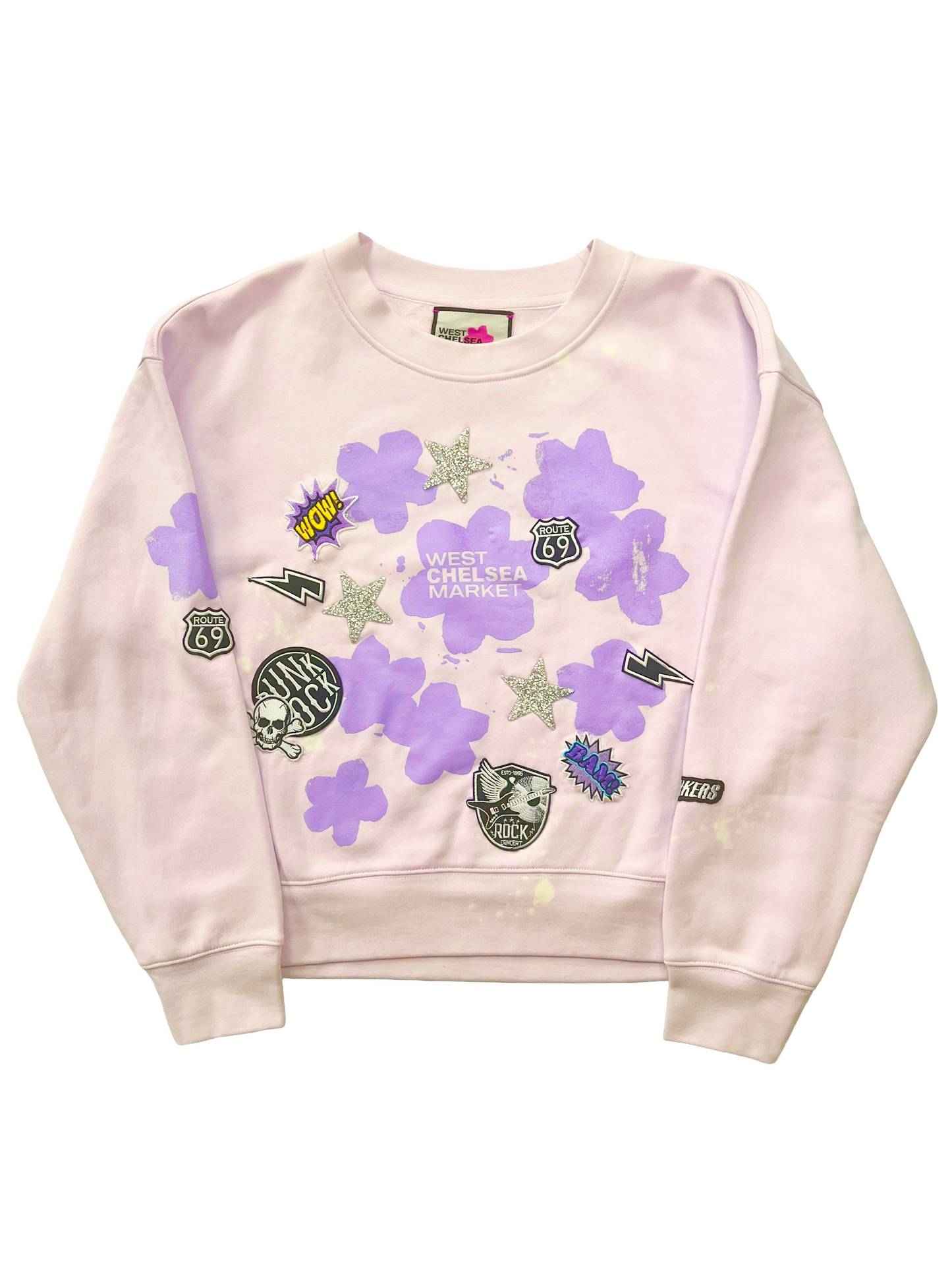 Floral and Badge Sweatshirt