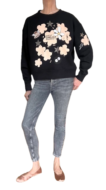 Floral and Star Spangled Sweatshirt