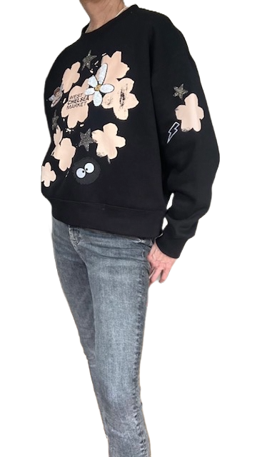 Floral and Star Spangled Sweatshirt