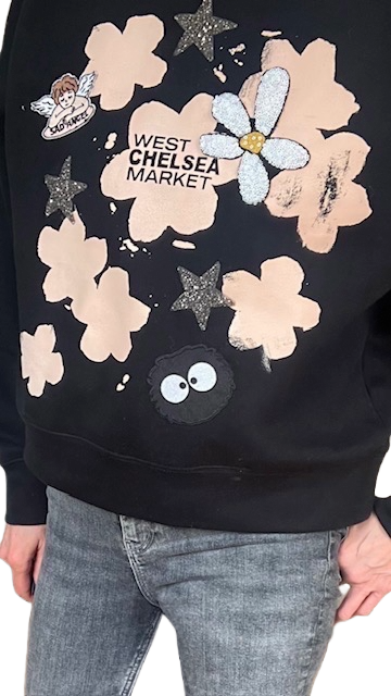 Floral and Star Spangled Sweatshirt