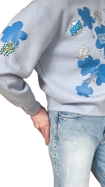 Floral and Star Spangled Sweatshirt
