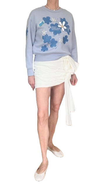 Floral and Star Spangled Sweatshirt