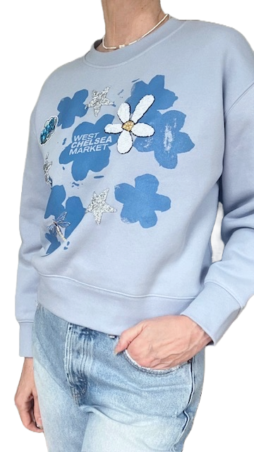 Floral and Star Spangled Sweatshirt
