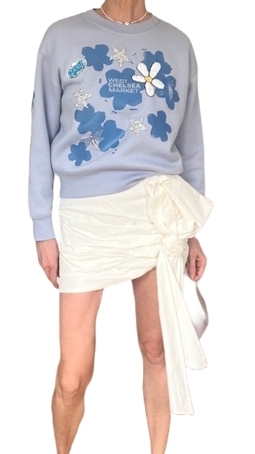 Floral and Star Spangled Sweatshirt