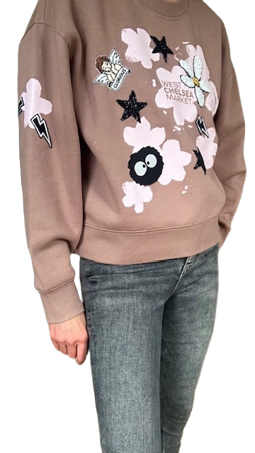 Floral and Star Spangled Sweatshirt
