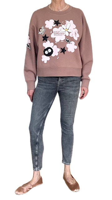 Floral and Star Spangled Sweatshirt