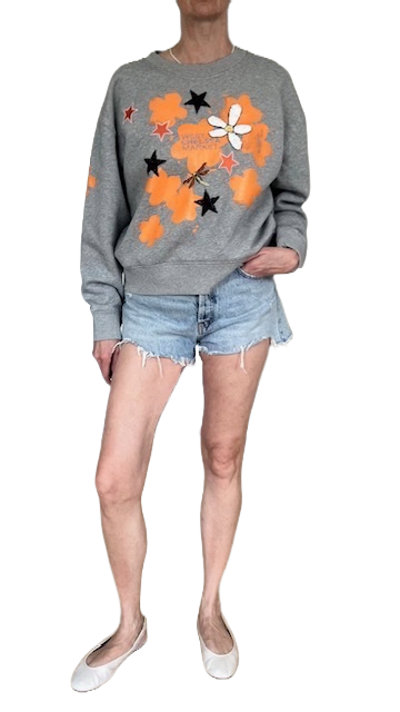 Floral and Star Spangled Sweatshirt
