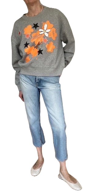Floral and Star Spangled Sweatshirt