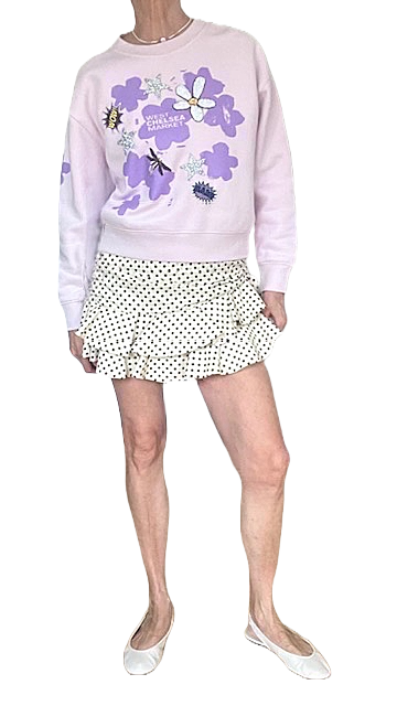 Floral and Star Spangled Sweatshirt