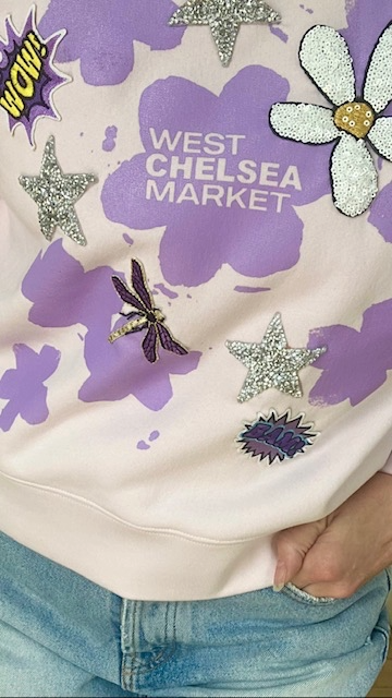 Floral and Star Spangled Sweatshirt