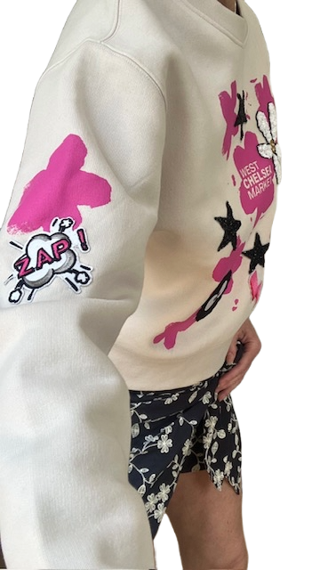 Floral and Star Spangled Sweatshirt