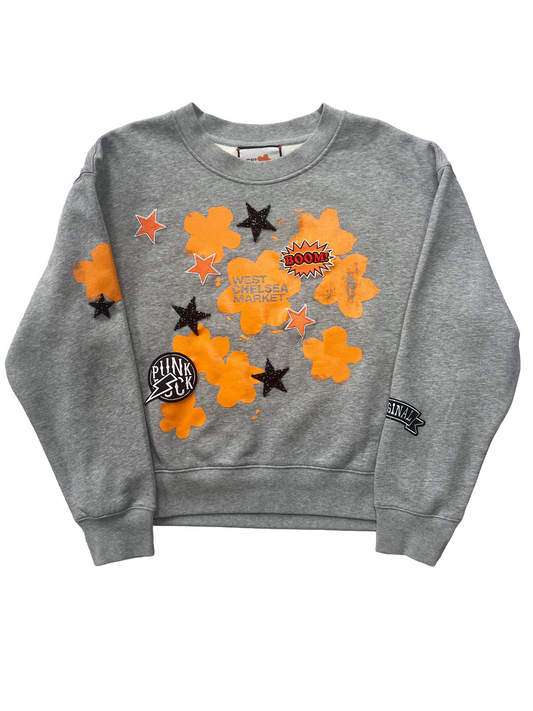 Floral and Badge Sweatshirt