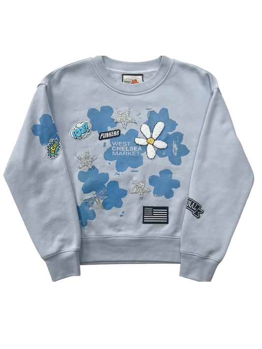 Floral and Badge Sweatshirt