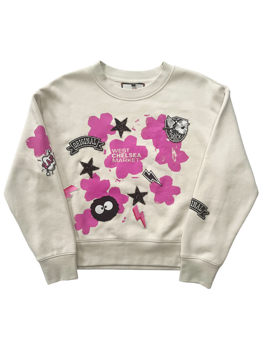 Floral and Badge Sweatshirt