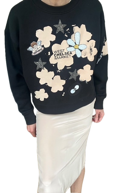Floral and Star Spangled Sweatshirt