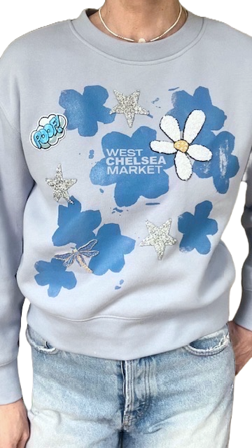 Floral and Star Spangled Sweatshirt