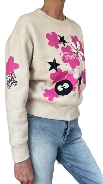 Floral and Star Spangled Sweatshirt